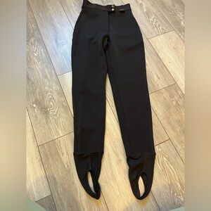 EDELWEISS Vintage Black Stirrup Ski Pants Size 6 USA